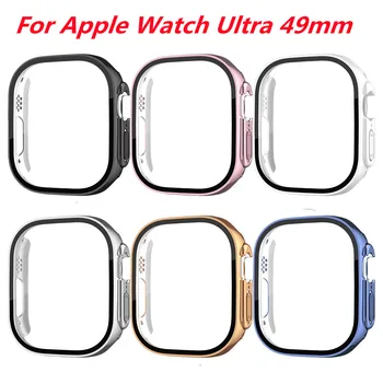 Vidro+Capa Para Apple Relógio Ultra caso de 49mm iWatch Ultra chapeamento do Protetor da Tela o Caso da Apple assistir a série Ultra Acessórios