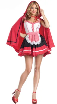 Halloween Fantasia Chapeuzinho Vermelho, O Partido Do Vestido Extravagante Desempenho Cospaly Traje