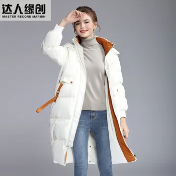 o luxo das mulheres de baixo casacos com capuz miegofce 2019 outwear inverno casual quente principais marcas de casacos plus size longo branco de moda