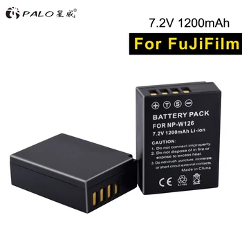 PALO 2pcs NP-W126 7,2 v 1200mAh bateria da câmera para FUJL FUJI X-E3/2/1 Pro1/2 X-E2S/100F/M1/A1/2/10 X-T1/2/10/20 HS50/33/35/30EXR