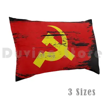 Urss Bandeira Arranhada Martelo, Foice-a Idéia do Presente Travesseiro Impresso 35x50 Martelo do Comunismo da Urss Bandeira russa