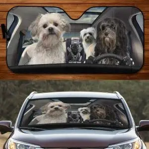 Lowchen Cão de Família de Condução Amante do Cão Amante do Cão do Carro pára-Sol de pára-brisa, pára-Sol para Proteção solar UV pára-brisa do carro chapéus-de-sol