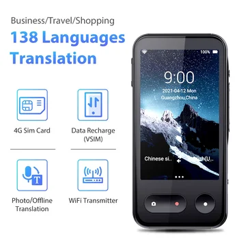 T7 4G, A Internet AI Voice Translator 138 Multi Idiomas Em Tempo Real Online Instant off-line de Tradução