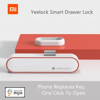 Novo Xiaomi MIjia YEELOCK Inteligente Gaveta do Armário de Bloqueio Sem APLICAÇÃO inteligente de Desbloqueio Anti-Roubo de Segurança Infantil de Segurança do Ficheiro