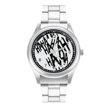 Palhaço HAHA Relógio de Quartzo Caótico Risos de Viagem Exclusivas do Relógio de Pulso de aço Inoxidável Design Upwrist Homem relógio de Pulso