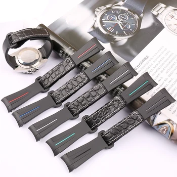 Assista acessórios de borracha de pulseira homens para a Rolex esportes ao ar livre impermeável pulseira de 20 mm integrada pulseira banda