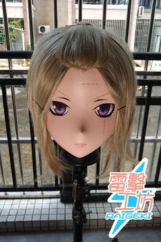 (X-KM197)Qualidade Artesanal Feminino/Menina Resina Japonês do Personagem de banda desenhada Animego Cosplay Kigurumi Máscara Crossdresser