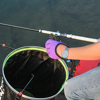 1pc Anti-Derrapante Pesca Luva para Proteger as Mãos Anti-punctura (Anti-corte Zero Captura de Peixes de Caça Luvas de Isca de Pesca de Mar, Pesca Tackle
