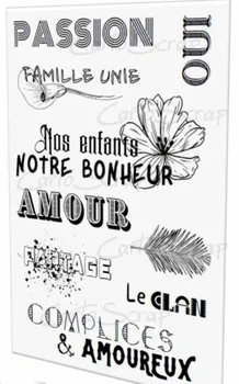 Francês Limpar a Borracha de Silicone de Carimbo para DIY scrapbooking/álbum de fotos Decorativas, artesanato 3246