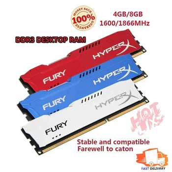 Pronto Estoque memória RAM DDR3 de 4GB, 8GB 1600 mhz DIMM 1866Mhz 240pino de 1,5 V Desktop RAM de Memória PC3 Frete Grátis