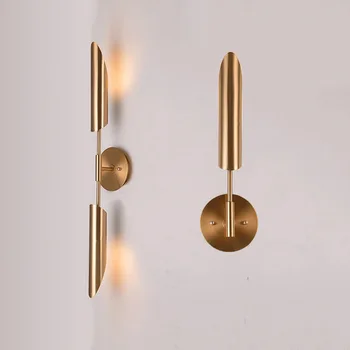Fss nova e moderna do metal do ouro de cabeceira, candeeiro de parede decoração luzes de parede de led lâmpada de luxo lâmpada de parede para quarto, sala de estar luminárias