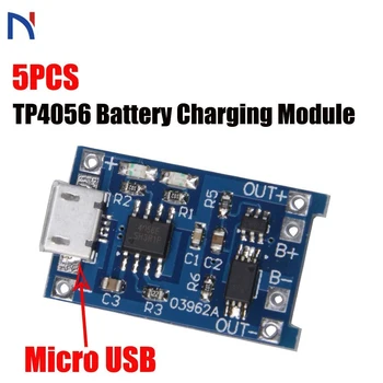 5pcs TP4056 5V 1A Micro USB 18650 Bateria de Lítio de Carregamento do Conselho Carregador de Módulo de Proteção de Dupla função, para o arduino Kit Diy