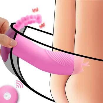 Controle remoto Vibrador Vibradores Calcinhas para Mulheres Estimulador de Clitóris Adultos Máquina de Sexo Feminino Masturbador Vagina Lambendo Brinquedo