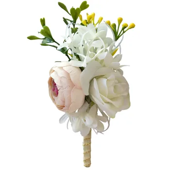 Eur-estilo de fontes do Casamento Branco Corsages de Pulso de Flores para Casamento Decoração Noiva Corsages Namoradas, Irmãs de Pulso Flor
