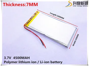 li-po de 3,7 V,4500mAH,[7050100] PLIB ( polímero de íon de lítio de bateria ) bateria de iões de lítio para o tablet pc,GPS,mp3,mp4,telefone celular,speake