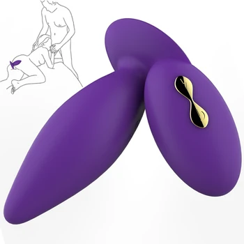 Controle remoto Plug Anal De 10 Modos de Plug anal Vibrador Massagem de Próstata Masturbador Vagina G-spot Estimulador de Brinquedos Sexuais para o Casal
