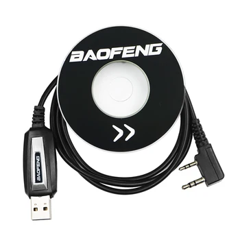BAOFENG 2 Pinos USB Cabo de Programação para Duas Vias de Rádio UV-5R Serise BF-888S UV-82 Kenwood Wouxun Walkie Talkie Acessórios