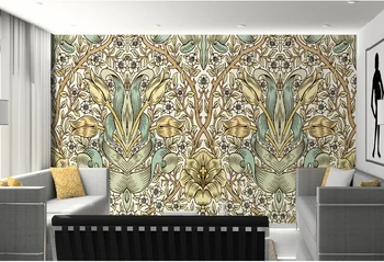 Papel de parede de vinil, Europeu padrão tulipa murais,restaurante do hotel sofá da sala de TV de parede quarto papel de parede