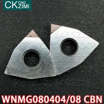 WNMG080404 CBN WNMG080408 CBN CNC insere lâmina de diamante torno cortador de ferramentas para torneamento WNMG para o torno em aço endurecido com rolo de ferro fundido
