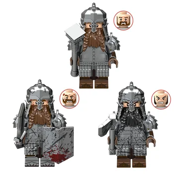 2Pcs/Lote Idade Média Guerreiro Blocos de Construção Crianças Brinquedos Montados Figuras de Puzzle Compatível com Lego Technic Dom Crianças 2023