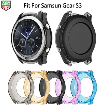 O mais novo Relógio Case Para Samsung Engrenagem S3 Ver o Colorido do Silicone, Shell Capa de proteção à Prova de Choque, Resistente Quadro de Proteção de Caso