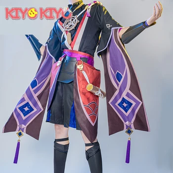 KIYO-KIYO Scaramouche Cosplay Genshin Impacto Kunikuzushi Cosplay Fantasia para o Halloween Conjunto Completo
