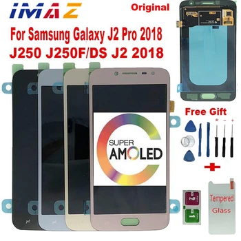 IMAZ Original SM-J250/DS Amoled de LCD Para Samsung Galaxy J2 pro 2018 J250 J250F J250H tela LCD touch screen digitalizador assembly