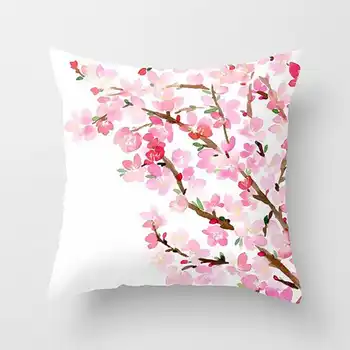 Capa de almofada de Poliéster flor travesseiro capa de sofá carro lançar cintura capa de almofada de Decoração de Casa Confortável e bonita