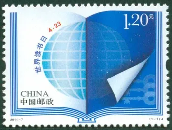 1Pcs/Muito Nova China Post, Carimbo de data / 2011-7 Mundo da Leitura Dia Selos MNH