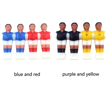 4Pcs de Futebol de Mesa, Máquina de Boneca de Futebol Brinquedo Homem Engraçado Figuras de Plástico Peças de Substituição do Jogo de Bola Acessórios para Vermelho Azul