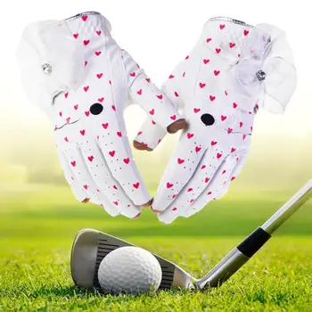 De 60% a QUENTE 1 Par de Mulheres Não-deslizamento Bowknot sem dedos em Forma de Coração de Luvas de Golfe para Esportes ao ar livre