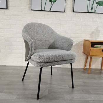 Nordic Cadeiras De Jantar De Luxo Moderno Cinza Confortável Office Designer Cadeira Minimalista, Poltronas, Cadeiras Para Pequenos Espaços De Comedor De Móveis Da Casa