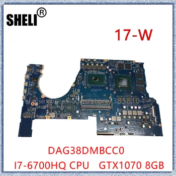 SHELI Para HP PRESSÁGIO 17-W 17-W151NR Laptop placa-Mãe i7-6700HQ CPU GTX1070 8GB GPU DAG38DMBCC0 placa-mãe 100% Testada Trabalho