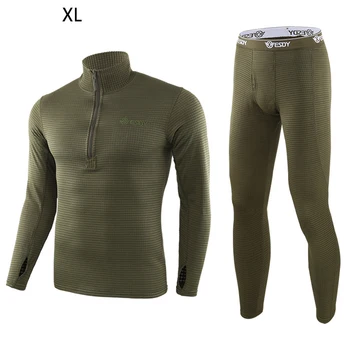 Térmica do roupa interior Apertada Assentamento Camisa de Cor Sólida Manga Longa Elástica Morna Bodysuits Interior Verde de 4