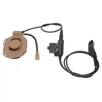 Militar Auricular Unilateral à Tração do Fio de Som Claro Dedo Microfone Ajustável Motocicleta Fone de ouvido para DP4400 para