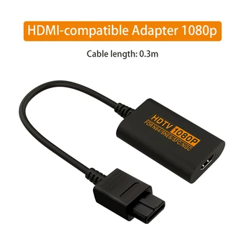 Composiet Compatíveis com HDMI, Conversor Adaptador de 1080P para Nintend 64 N64/SNES/NGC/SFC Gamecube Retro Consola de jogos de Vídeo HD Cabo