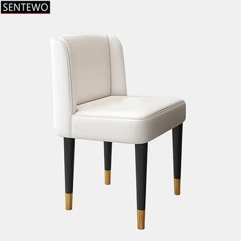 O Lado moderno Cadeiras de Meados do Século Cadeiras da Sala de Jantar Aço Carbono Pernas Móveis de Cozinha de Uso com Mesa Cadeiras de Sala De Jantar