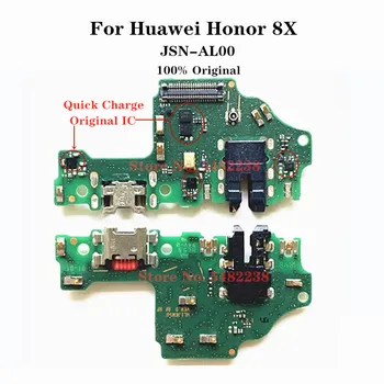 Original Porta USB de Carregamento Doca MIC, cabo do cabo flexível Para o Huawei Honor 8X JSN-AL00 Carga Rápida Plug do Carregador+Microfone do Fone de ouvido Jack