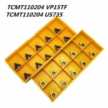 20PCS Carboneto de inserir TCMT110204 VP15TF/US735 interior e exterior circulares de ferramenta para torneamento CNC ferramenta TCMT110204 de ferramentas de torno fresa
