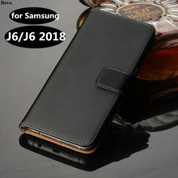 Luxo Carteira Case para Samsung Galaxy J6 J600F/G titular do cartão estojo Premium pu Couro Flip Cover para Samsung J6+ 2018 GG