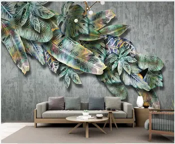 personalizado com foto 3d mural na parede, papel de parede 3d de plantas Tropicais, que deixa de luxo, decoração de casa foto de papel de parede na sala de estar
