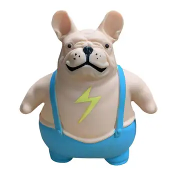 Criativo Bulldog Figura Sensorial Brinquedo Elástico De Descompressão Brinquedo Squeeze Brinquedo Alívio Do Estresse Brinquedo Para Crianças, Adolescentes, Adultos Presentes