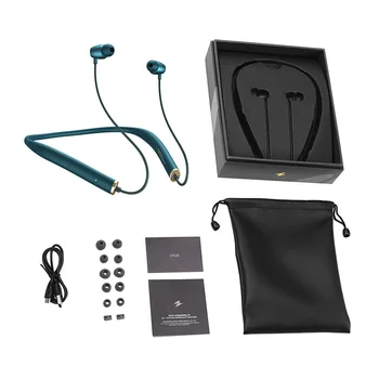 Bluetooth 5.0 Pendurada no Pescoço, Fone de ouvido Portátil sem Fios No ouvido de Esportes Fone de ouvido Estéreo de cancelamento de Ruído Fone de ouvido