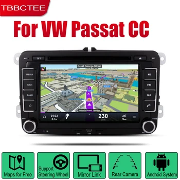 TBBCTEE Android Carro DVD GPS Navi para a Volkswagen VW Passat CC 2008~2017 jogador de Navegação WiFi, Bluetooth, sistema de áudio estéreo EQ