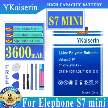 YKaiserin 3600mAh Bateria de Substituição S7 MINI para Elephone S7 Mini S7mini com Ferramentas Livres