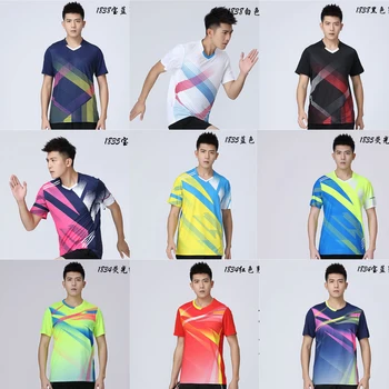 Badminton de camisolas de desporto de homens respirável equipe personalizado concorrência roupas de treino camisolas execução de secagem rápida camisas