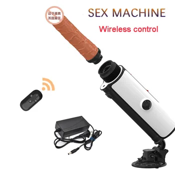 Controlo Remoto sem fios, Máquina de Sexo Branco X1 Automática Masturbador Máquina Mão-Livre Telescópica Vibrador Vibrador Brinquedo do Sexo para Mulheres
