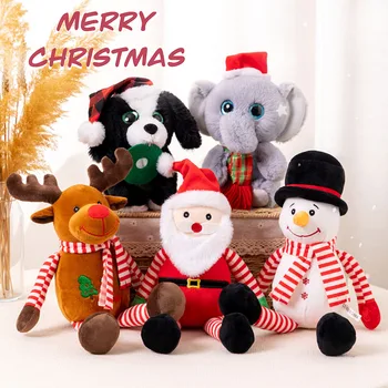 Nova Série do Natal o Papai Noel Elk Boneco de neve Elefante de Pelúcia Brinquedo de Pelúcia Macia Veado Cães de Trenó Festa Adereços de brincar com bonecas e Brinquedos para as Crianças