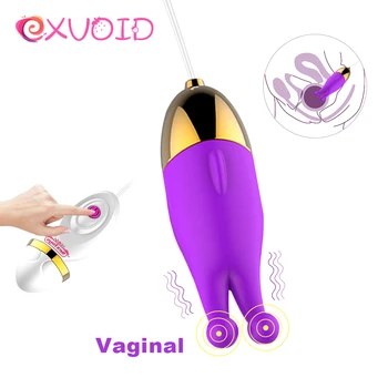 EXVOID Pênis Vibração Clip de 12 de Frequência Mamilo Massagem de Silicone Remoto Ovo Vibrador Vagina, Clitóris Estimulação do ponto G Vibrador