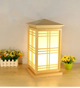 Japonês lâmpada da tabela do tatami lâmpada de madeira do assoalho da lâmpada de cabeceira, candeeiro de mesa de jantar lâmpada do corredor de madeira decorativa lâmpada